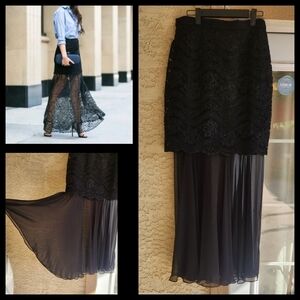 RICKIE FREEMAN  SEXY MESH‎ AND LACE SKIRT